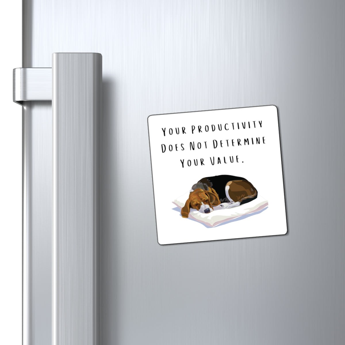 Your Productivity Does Not Determine Your Value, Chronic Illness Magnet, Encouragement Magnet, Dog Magnet, Retro Deer Magnet, Inspirational - The Good Life Vibe