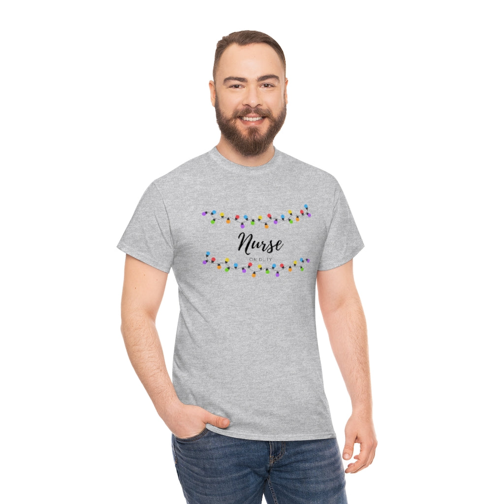Nurse On Duty Tee Christmas Tee Nurse Christmas Shirt Christmas Lights Tee Nurse Tshirt Cute Christmas Nurse Tee - The Good Life Vibe