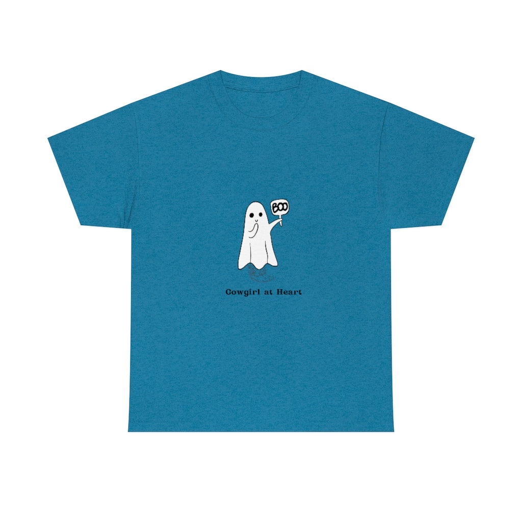 Cowgirl at HeartTee Ghost T-Shirt Cowgirl Boots Shirt Halloween Shirt Funny Cute Tee Graphic Spooky Shirt - The Good Life Vibe
