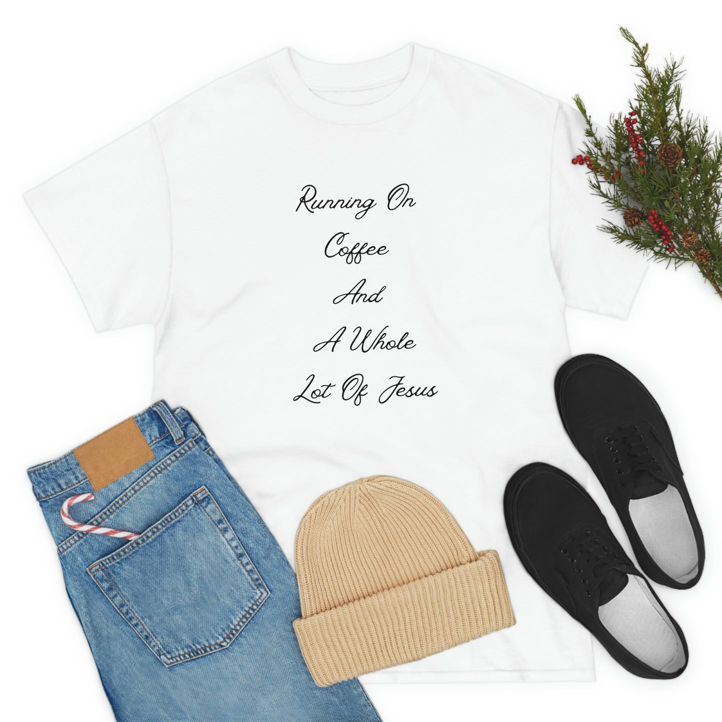 Running On Coffee And A Whole Lot Of Jesus Tshirt
