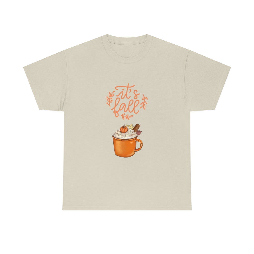 It's Fall Graphic Pumpkin Spice Latte Tee Halloween Trendy Coffee T-Shirt Autumn Thanksgiving Women Gift Preppy Cool Shirt - The Good Life Vibe