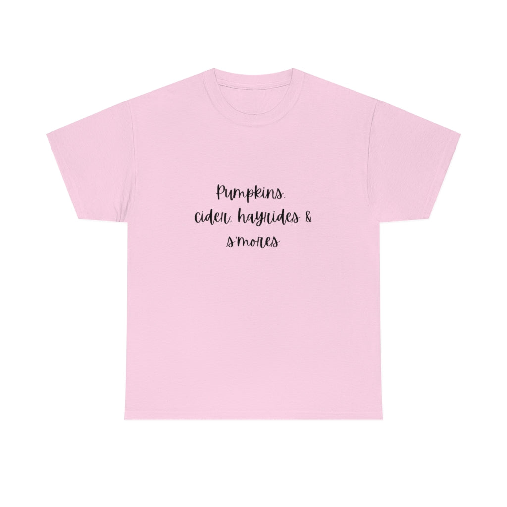 Pumpkins Cider Hayrides and More Tee Fall Preppy T-Shirt Halloween Fun Shirt Autumn Gift - The Good Life Vibe