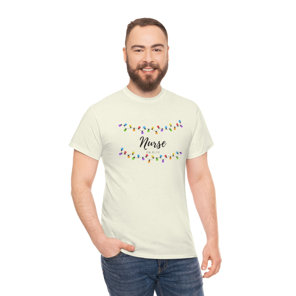 Nurse On Duty Tee Christmas Tee Nurse Christmas Shirt Christmas Lights Tee Nurse Tshirt Cute Christmas Nurse Tee - The Good Life Vibe