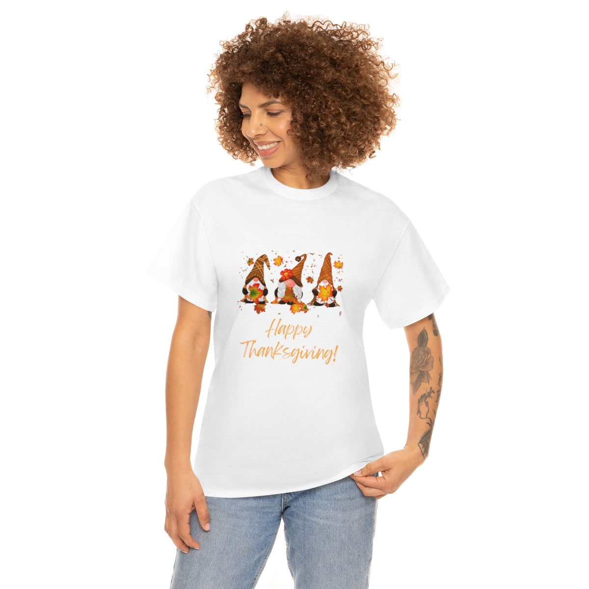 Thanksgiving Tshirt Gnome T-shirt Give Thanks Tee Gratitude Thankful Shirt Adult Fall Tees Autumn Apparel Cute Shirts Women Cute Fall Tee - The Good Life Vibe