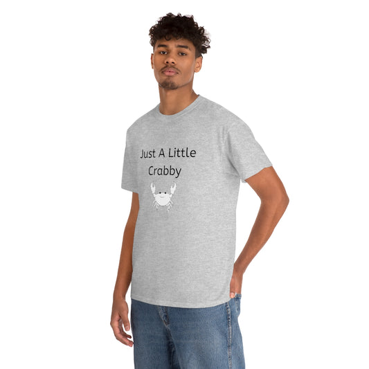 Just A Little Crabby Tshirt Crab Shirt Attitude Tshirt Crab Lover Funny Seafood Clothes Crabby Crabbie Comfy Appareal - The Good Life Vibe