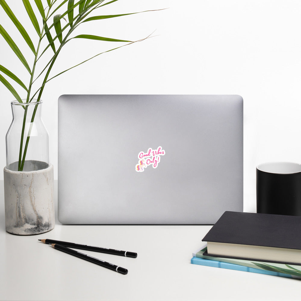 Good Vibes Only Unicorn Sticker - The Good Life Vibe
