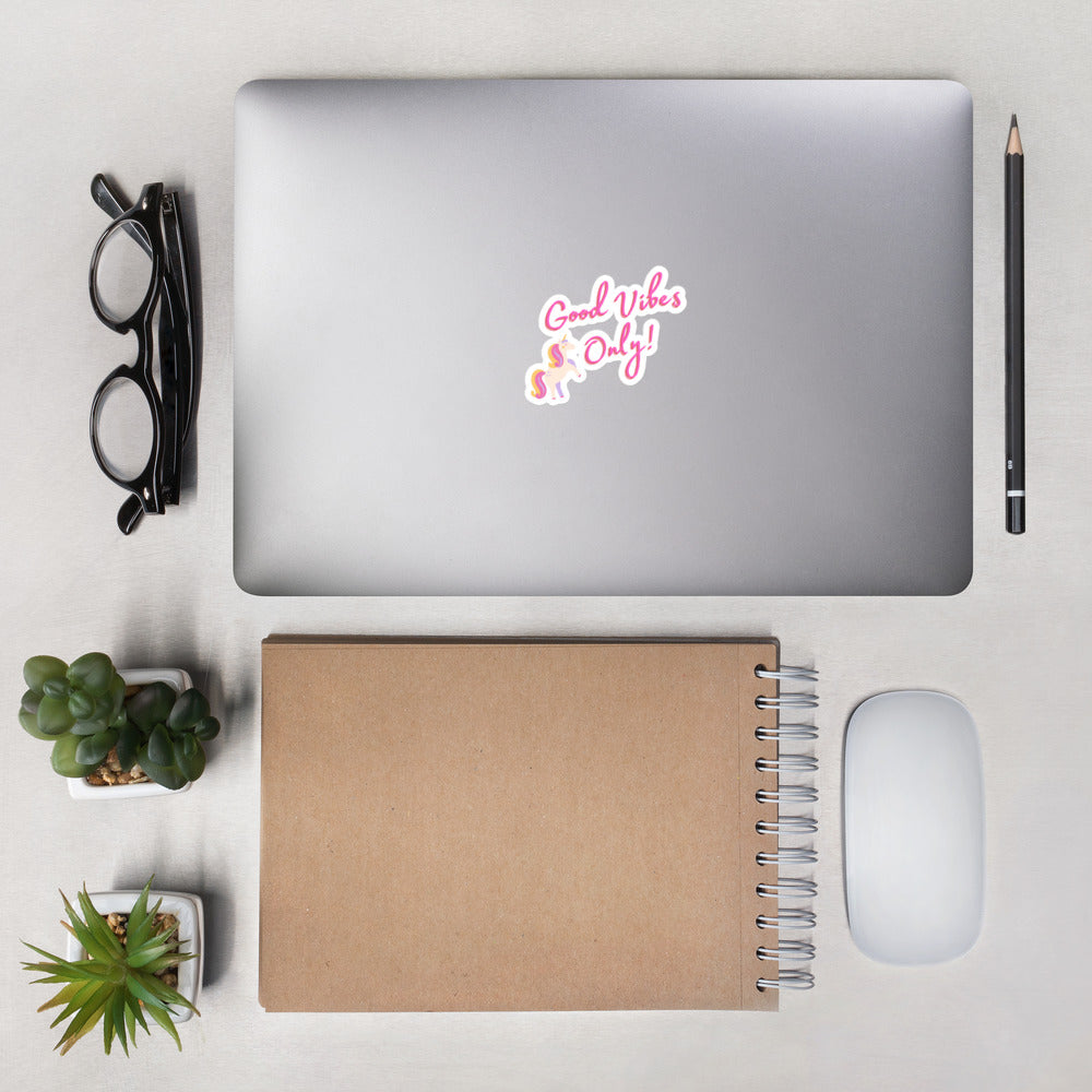 Good Vibes Only Unicorn Sticker - The Good Life Vibe