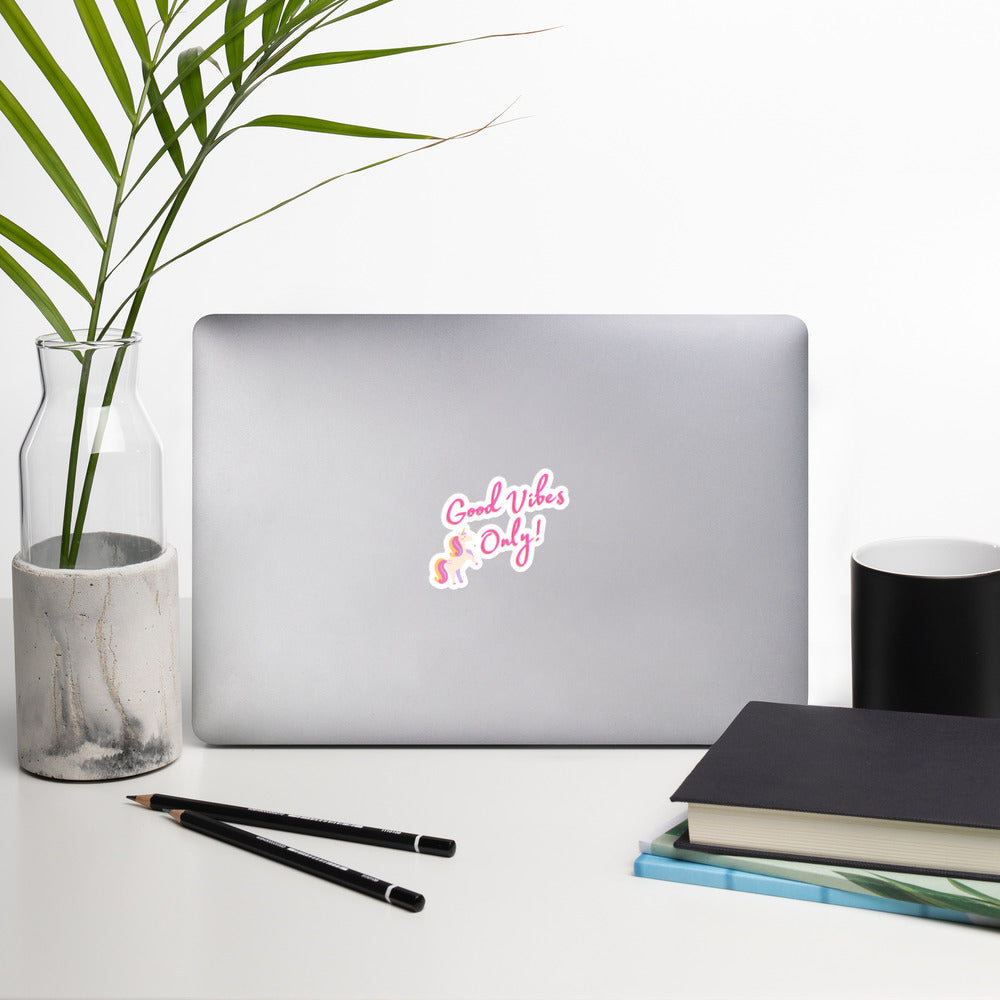 Good Vibes Only Unicorn Sticker - The Good Life Vibe