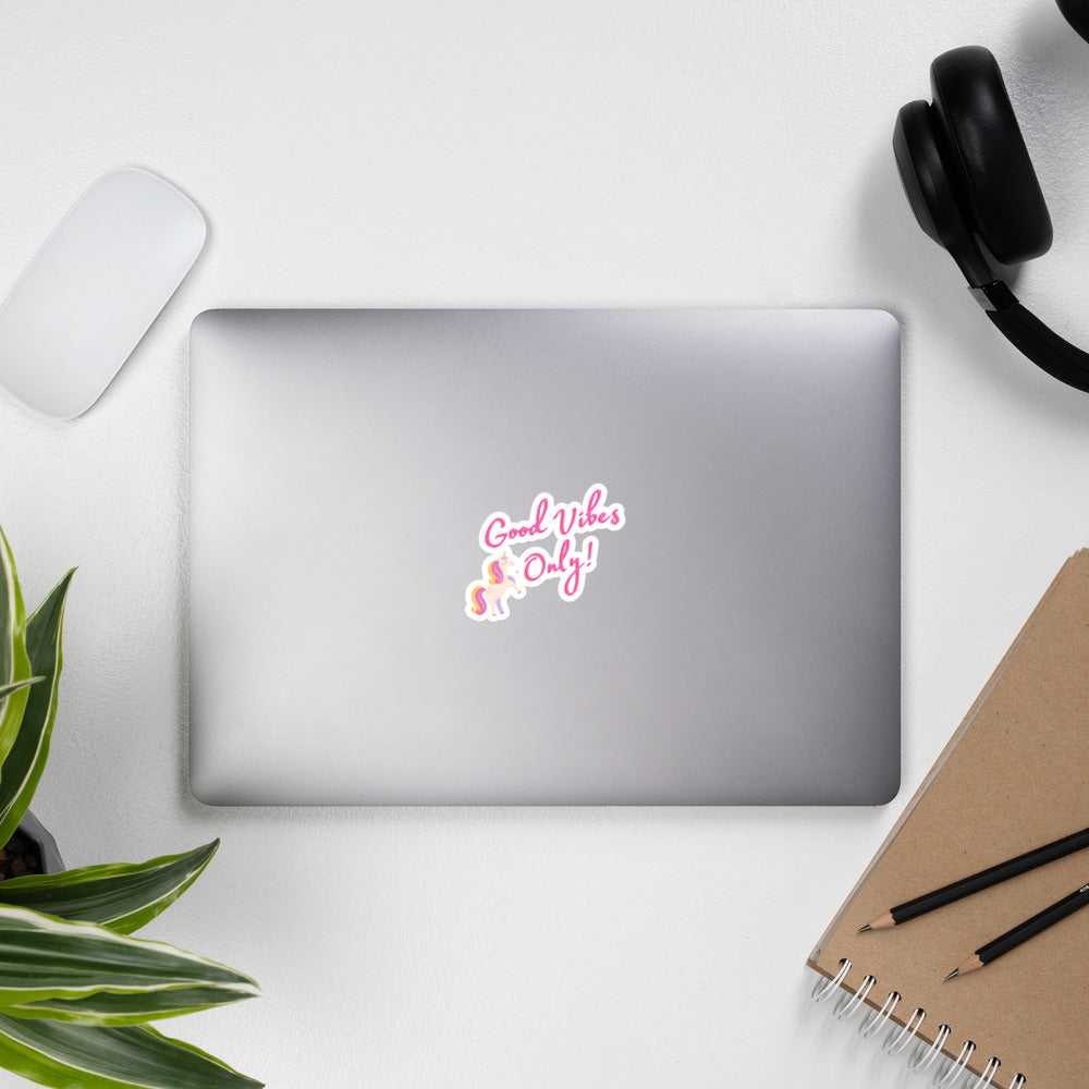 Good Vibes Only Unicorn Sticker - The Good Life Vibe