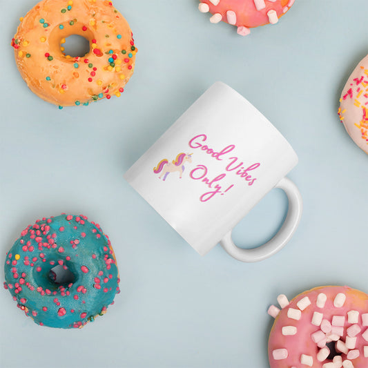 Unicorn Good Vibes Only Mug - The Good Life Vibe