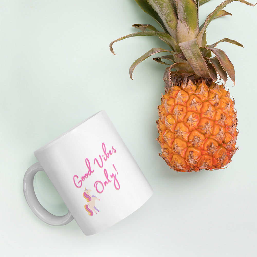 Unicorn Good Vibes Only Mug - The Good Life Vibe