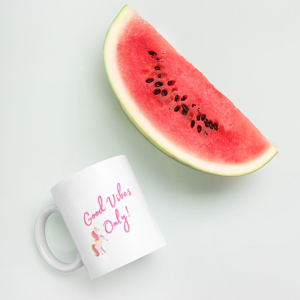 Unicorn Good Vibes Only Mug - The Good Life Vibe
