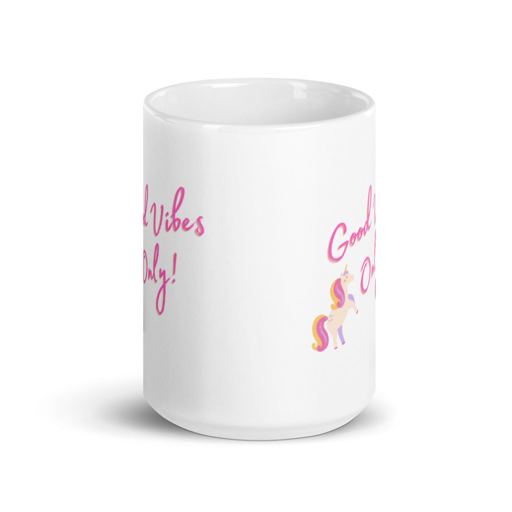Unicorn Good Vibes Only Mug - The Good Life Vibe