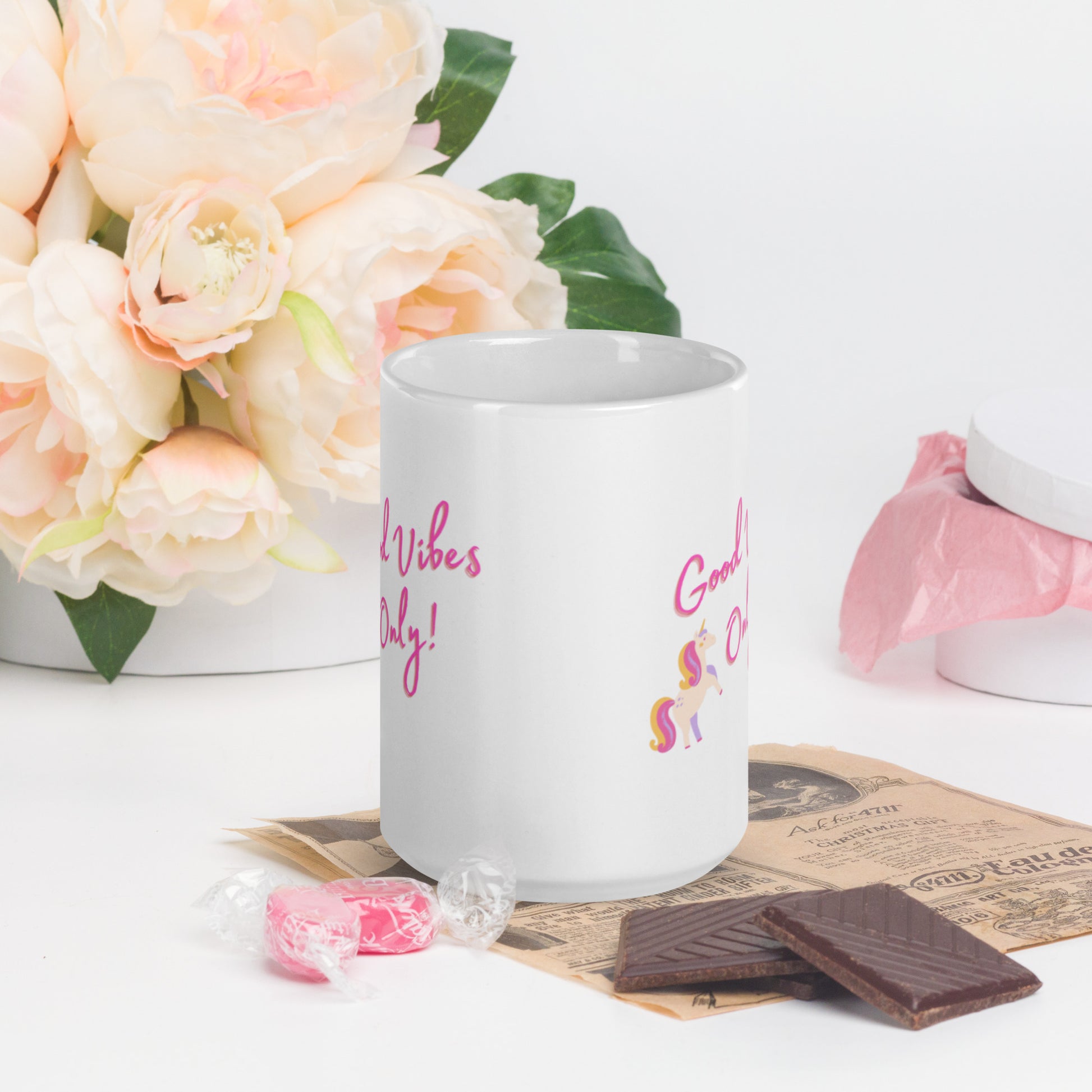 Unicorn Good Vibes Only Mug - The Good Life Vibe