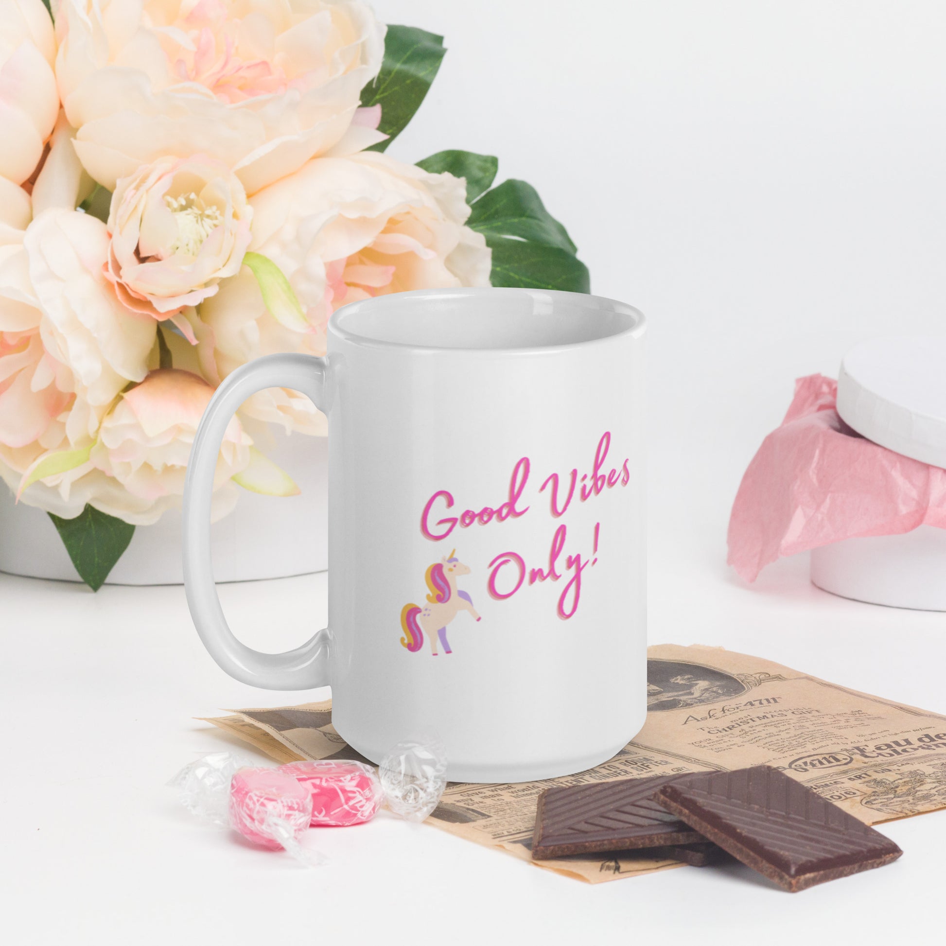 Unicorn Good Vibes Only Mug - The Good Life Vibe