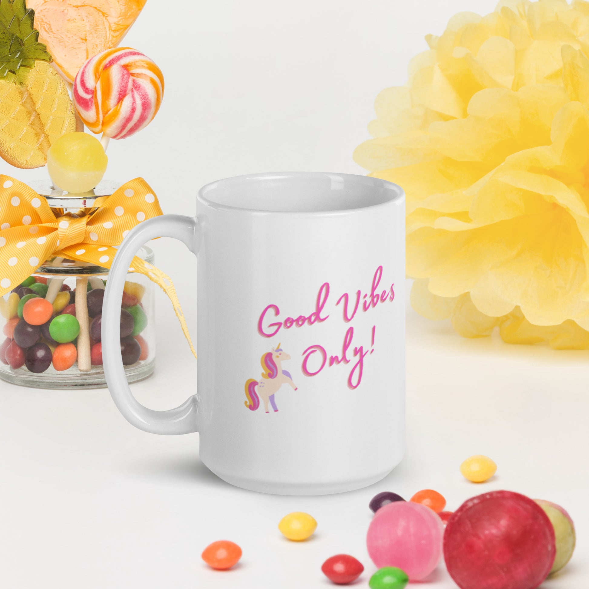Unicorn Good Vibes Only Mug - The Good Life Vibe