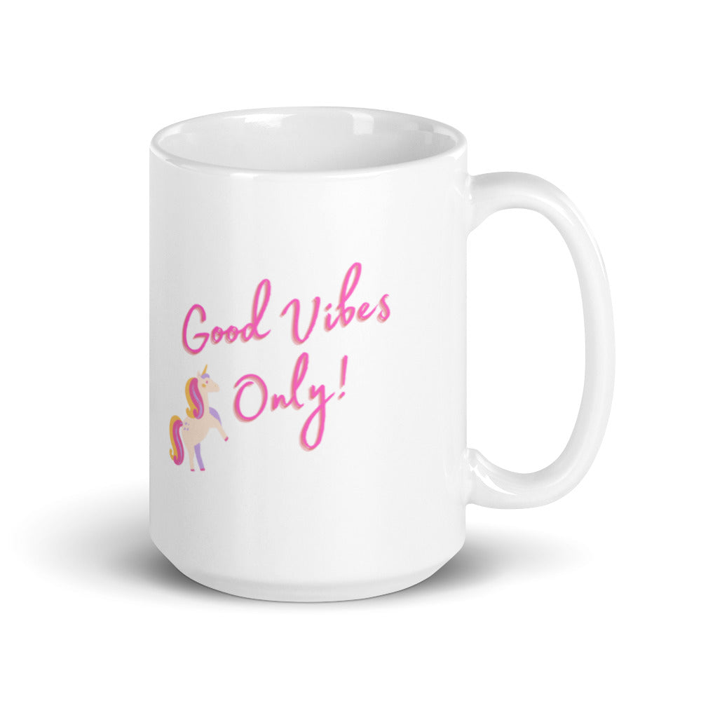 Unicorn Good Vibes Only Mug - The Good Life Vibe