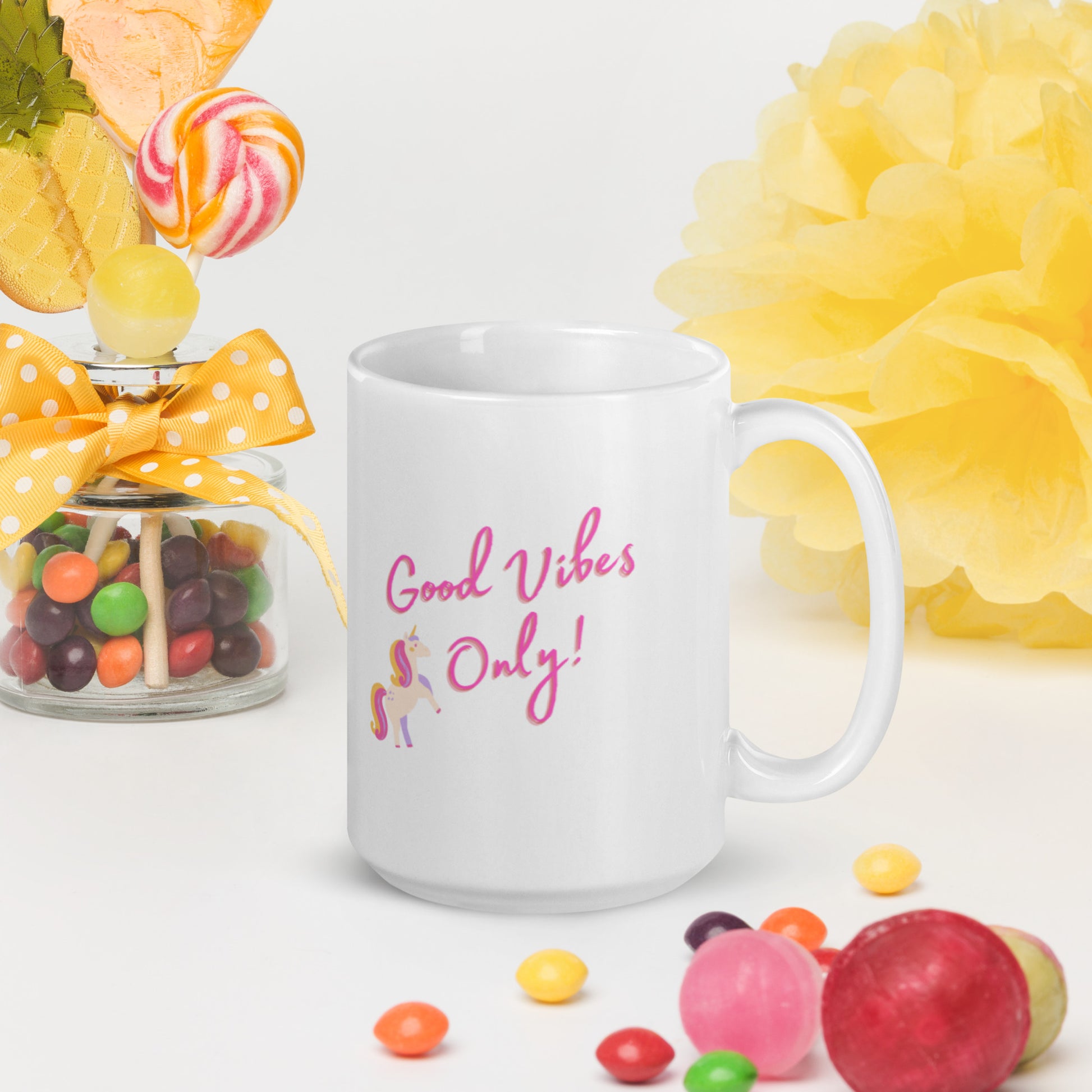 Unicorn Good Vibes Only Mug - The Good Life Vibe