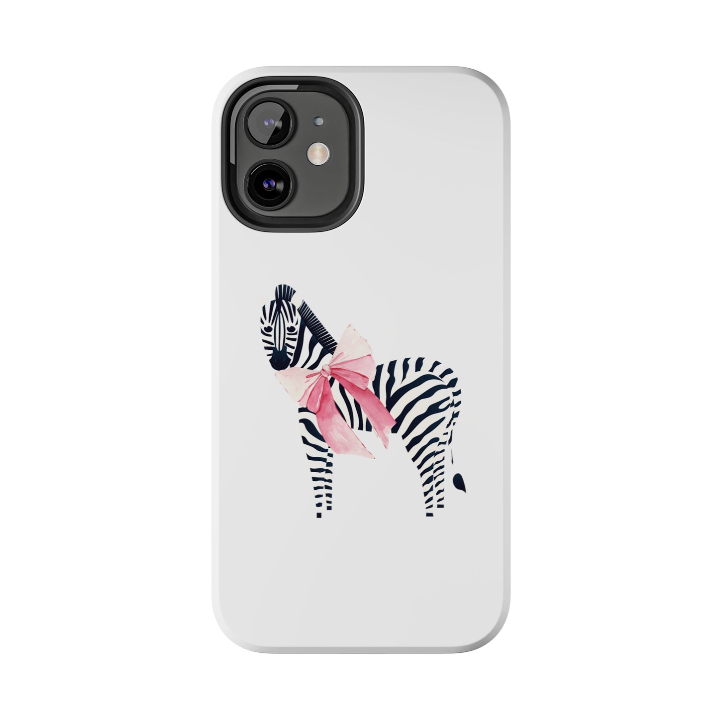 Zebra With Coquette Pink Bow Phone Case