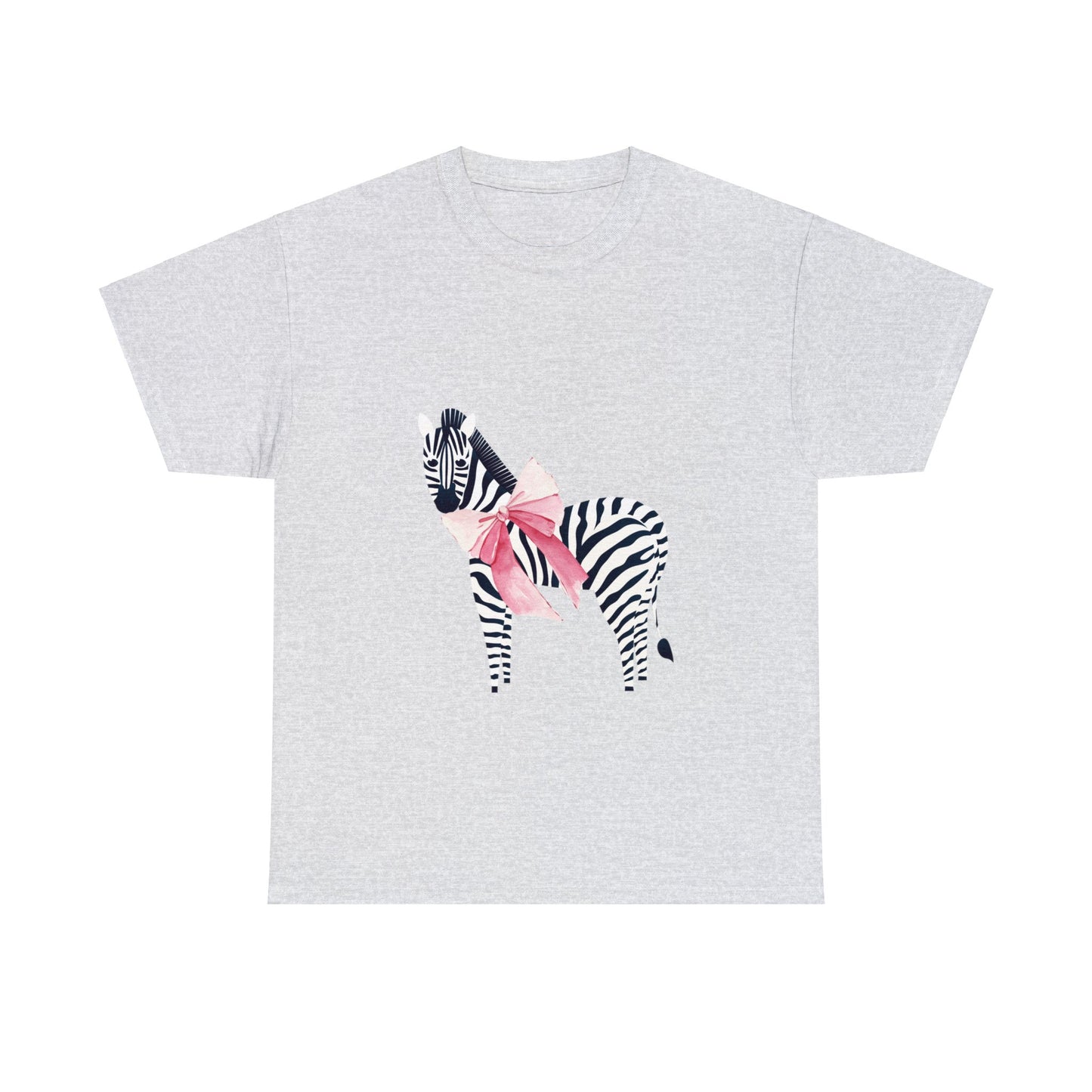 Zebra With Coquette Pink Bow Shirt