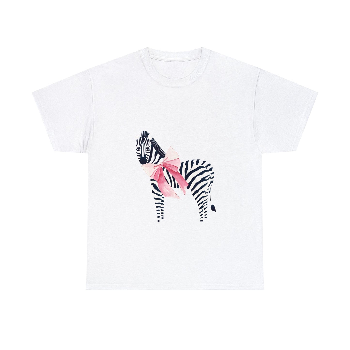 Zebra With Coquette Pink Bow Shirt