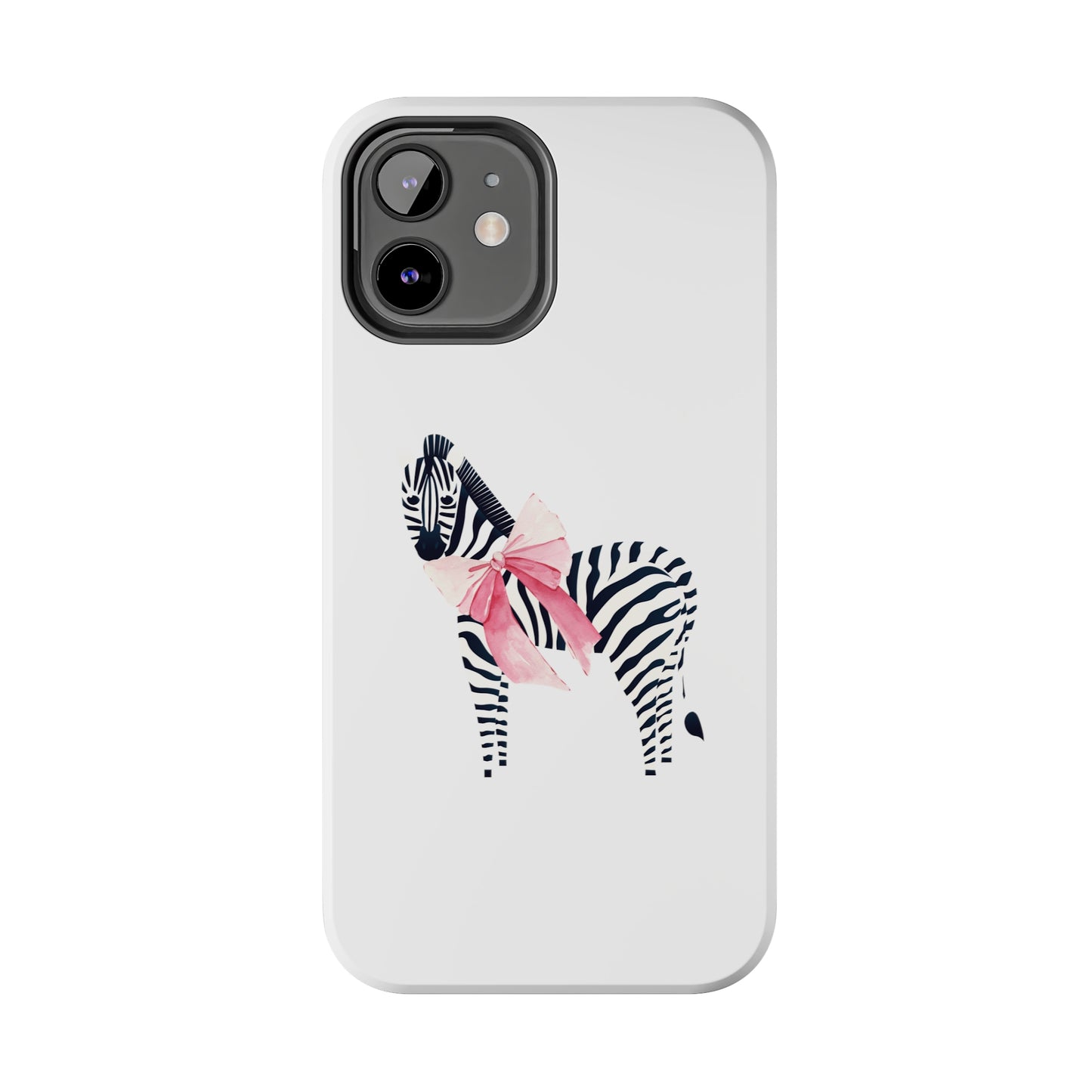 Zebra With Coquette Pink Bow Phone Case