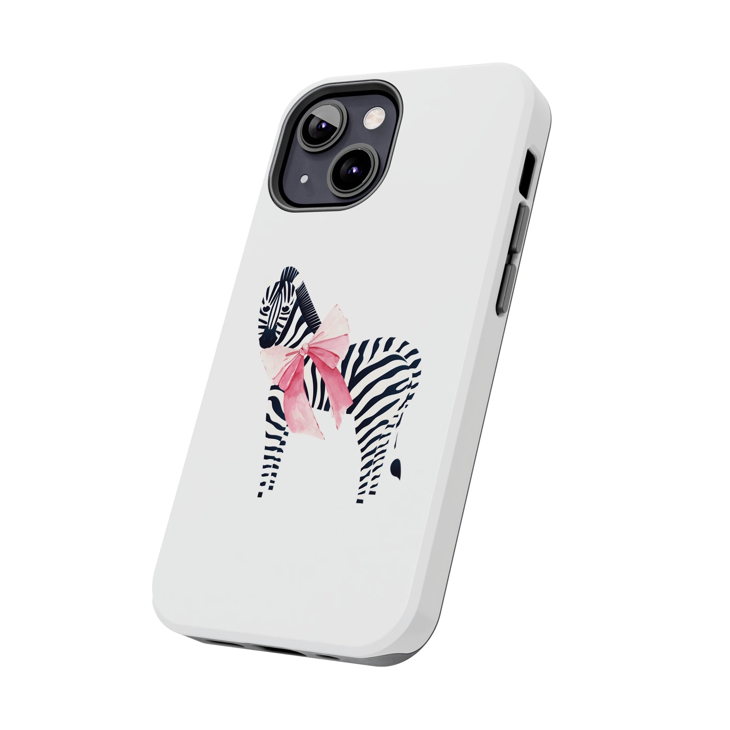 Zebra With Coquette Pink Bow Phone Case