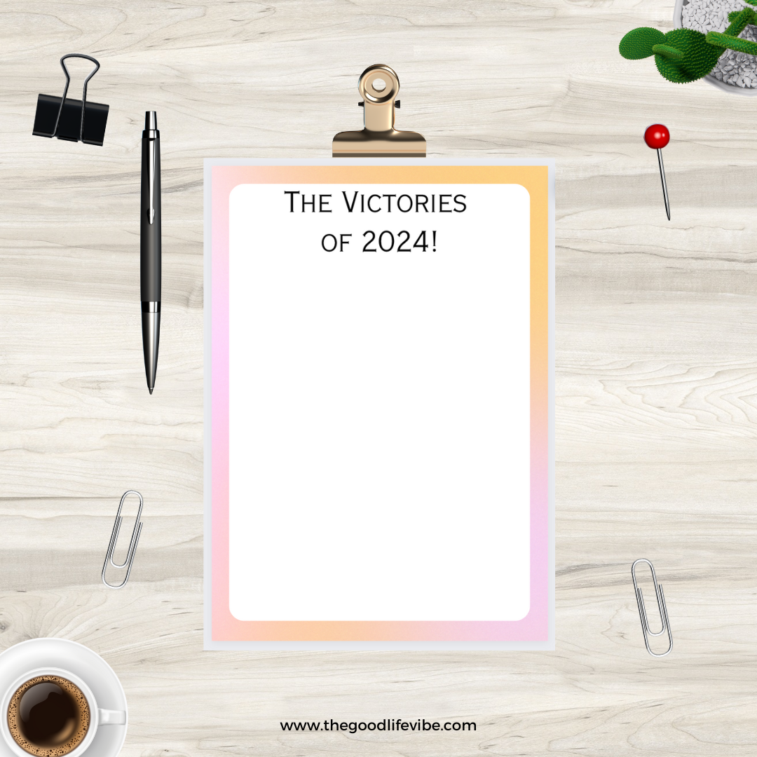 The Victories of 2024! Printable WIN Tracker Sheet - Download and Print