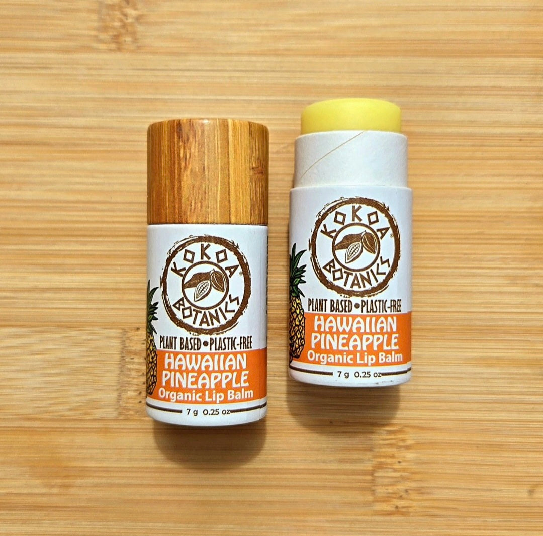 Hawaiian Pineapple - Natural Organic Lip Balm - Vegan - Plastic-Free  .25 oz