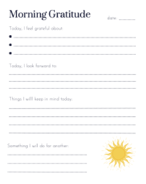 Sun, Moon and Stars Mini Gratitude Journal - Digital Download and Printable