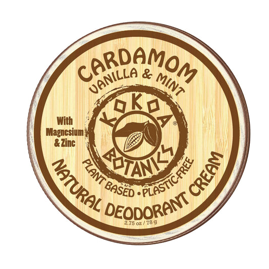 CARDAMOM with VANILLA & MINT  - Organic Natural Deodorant Cream - Aluminum-Free - 2.5 oz