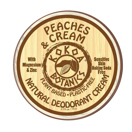 Peaches and Cream - Natural Deodorant Cream - Baking Soda Free  - 2.5 oz