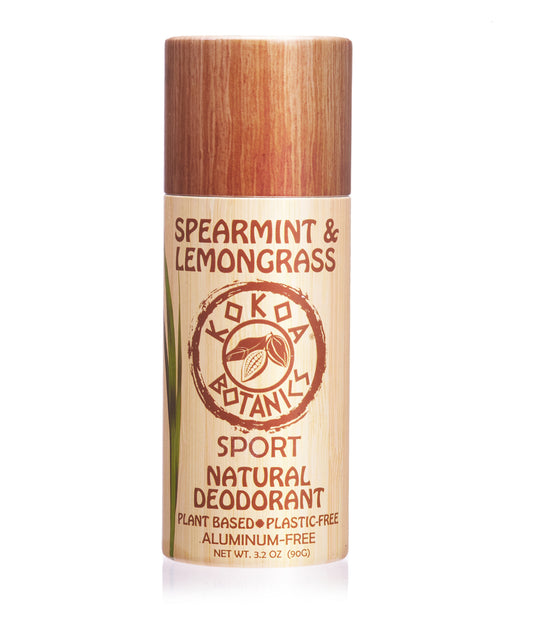 Lemongrass and Spearmint - Natural Deodorant - Sport - Aluminum-Free - Plastic-Free 3.2 oz
