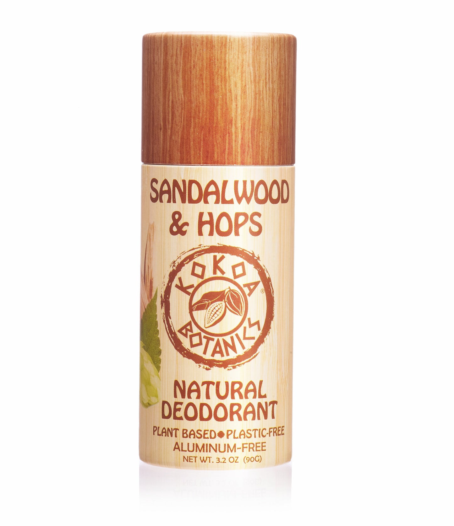 Natural Deodorant - Sandalwood and Hops – Plastic Free 3.2 oz