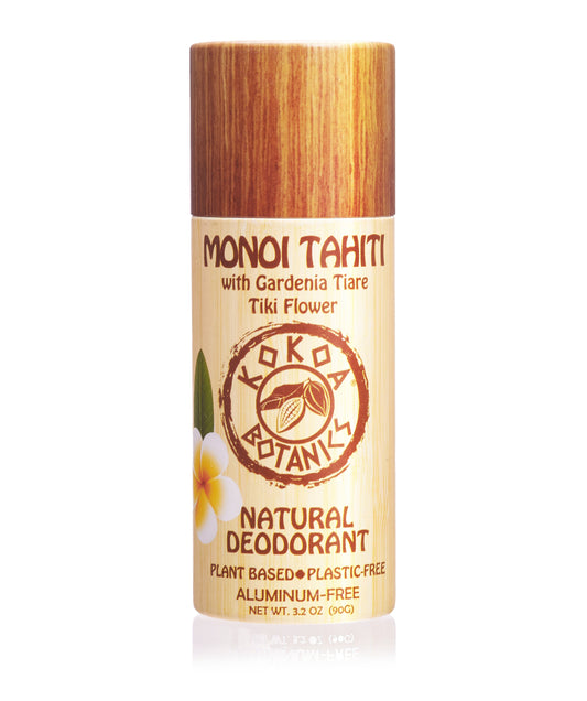 MONOI TAHITI – Natural Deodorant - Plastic Free - Aluminum-Free - 3.2 oz