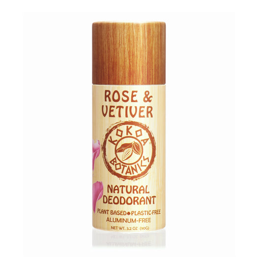 ROSE and VETIVER - Natural Deodorant - Plastic-Free - Aluminum-Free - 3.2 oz