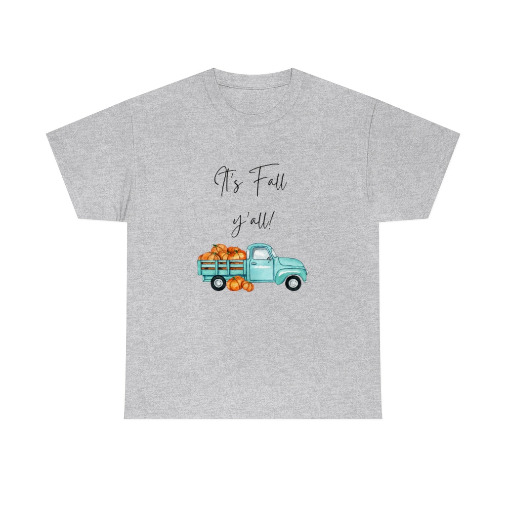 Pumpkins, Trucks and Fall Y'all Heavy Cotton Tee - The Good Life Vibe
