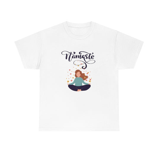 Namaste Yoga Tee Fun Yoga T-Shirt Women's Yoga Shirt Yoga Poses Tee Trendy Comfy Yoga T - The Good Life Vibe