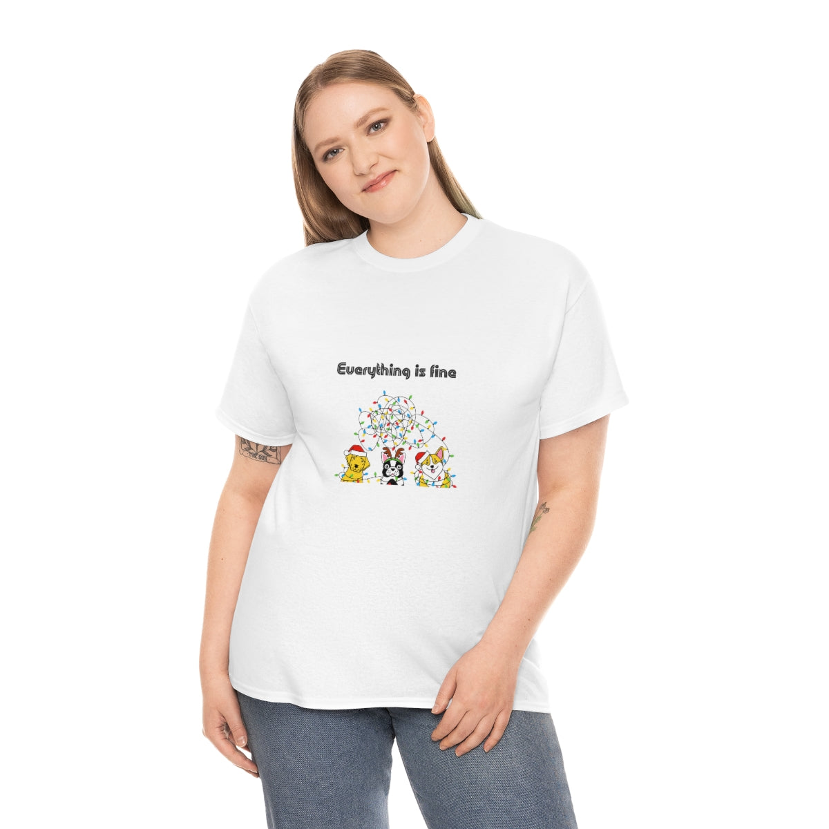 Everything is Fine Tshirt, I'm Fine Everything is Fine, Christmas Shirt, Funny Christmas Shirt, Sarcastic Tshirt, Funny Tshirt, Gift for Her - The Good Life Vibe