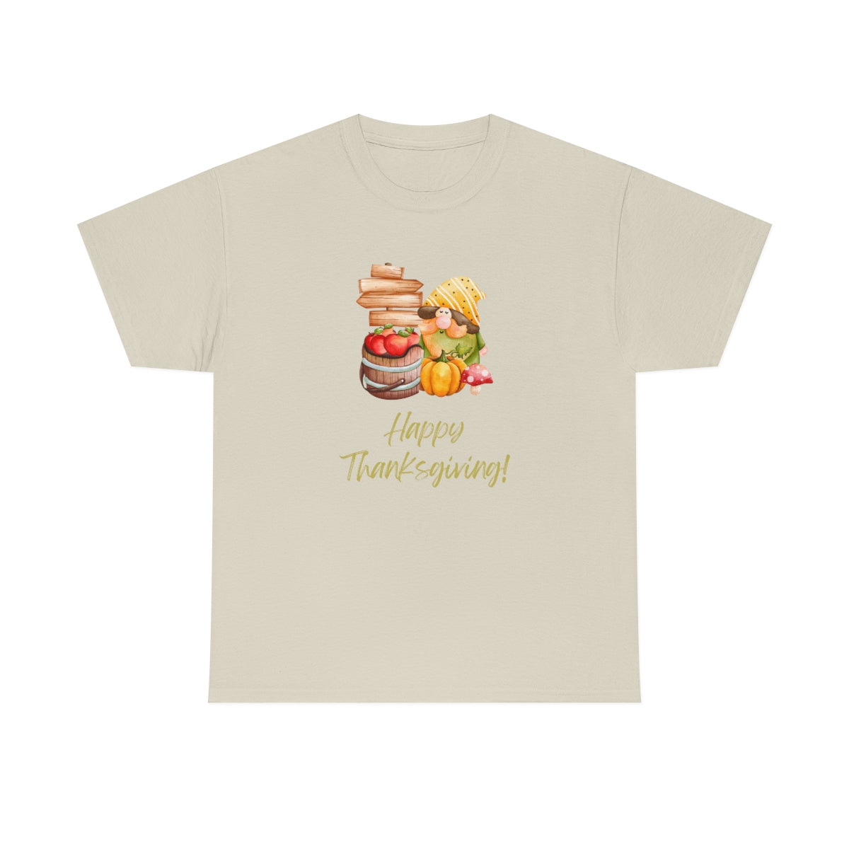 Thanksgiving Tshirt Gnome T-shirt Give Thanks Tee Gratitude Thankful Shirt Adult Fall Tees Autumn Apparel Cute Shirts Women Cute Fall Tee - The Good Life Vibe