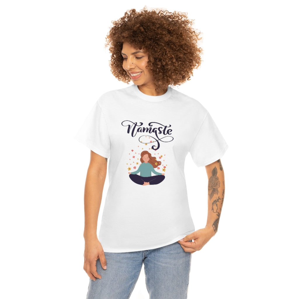 Namaste Yoga Tee Fun Yoga T-Shirt Women's Yoga Shirt Yoga Poses Tee Trendy Comfy Yoga T - The Good Life Vibe