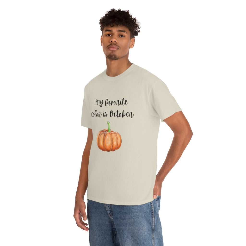 My Favorite Color is October T-Shirt Funny Tee Halloween Tshirt Trendy Fall Shirt Autumn Gift T - The Good Life Vibe