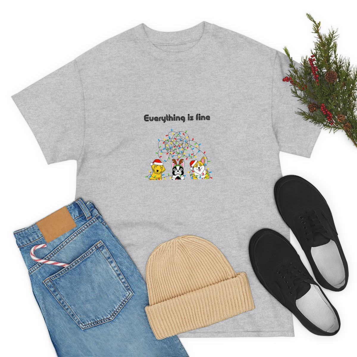 Everything is Fine Tshirt, I'm Fine Everything is Fine, Christmas Shirt, Funny Christmas Shirt, Sarcastic Tshirt, Funny Tshirt, Gift for Her - The Good Life Vibe