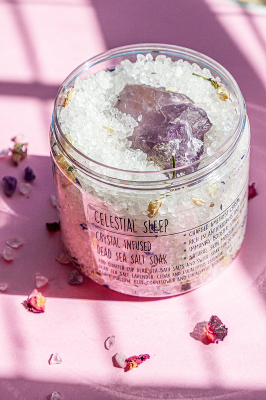 Amethyst Crystal Celestial Dead Sea Salts - The Good Life Vibe