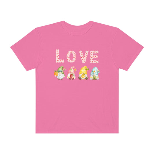 Love Gnomes Comfort Colors T-Shirt Preppy Cute Tee Trendy Graphic Tee - The Good Life Vibe