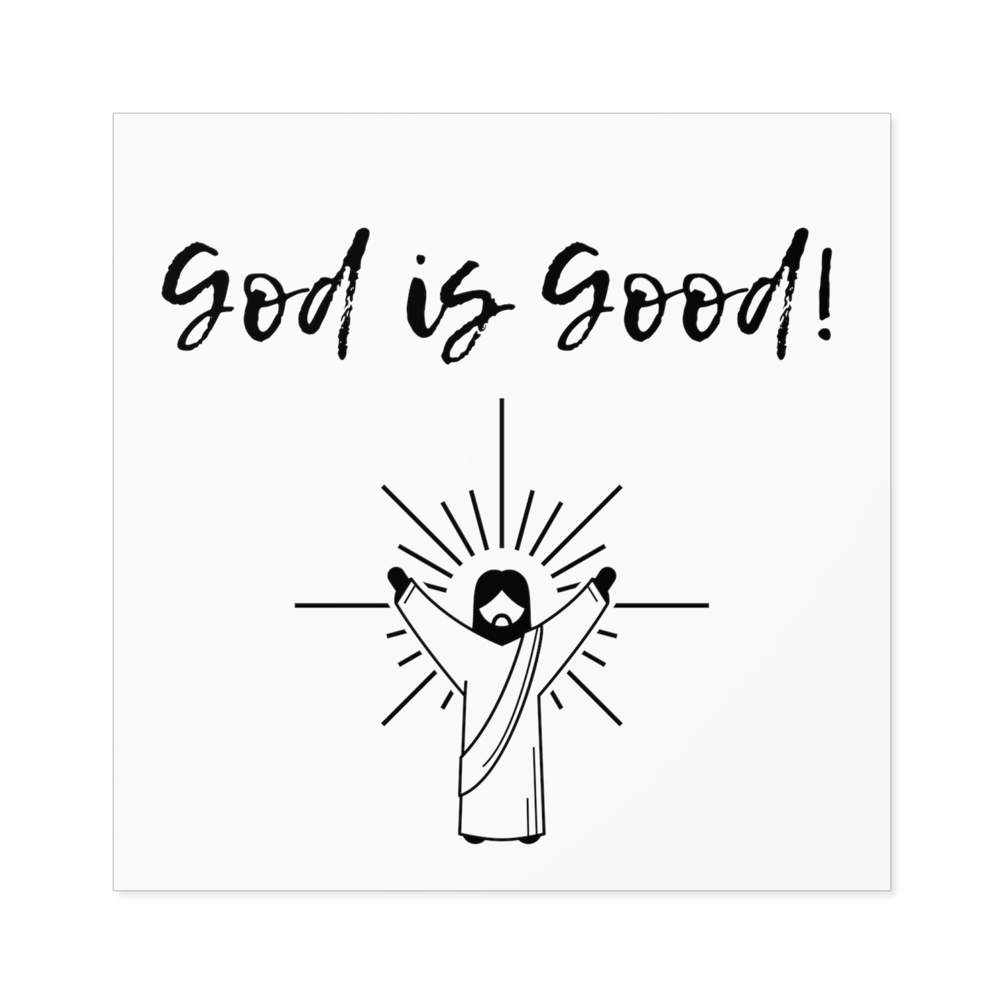 God Is Good Sticker, Christian Sticker,  Laptop, Phone, Notebook Sticker, Faith Sticker, Gift for Christian, Bible Verse, Religious Stickers - The Good Life Vibe