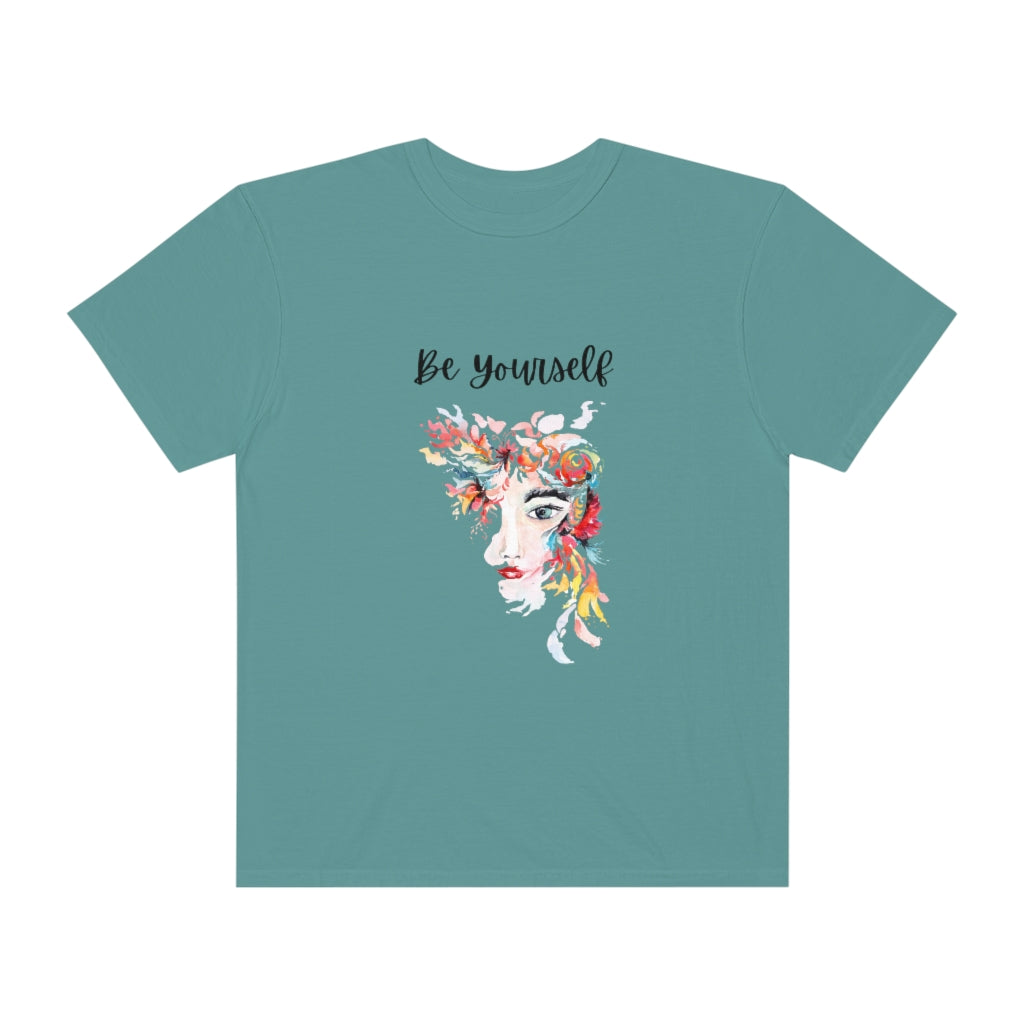 Be Yourself T-shirt Trendy Graphic Tshirt Motivational Womens Tee Colorful Face Shirt - The Good Life Vibe