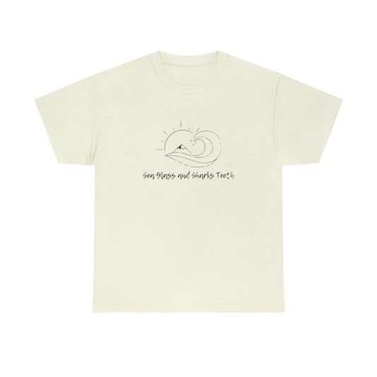 Sea Glass Sharks Teeth Tee Beach Tshirt Ocean Waves Shirt Sea Glass Collector Tee Sharks Teeth Collector Shirt Beach Lover Tee - The Good Life Vibe