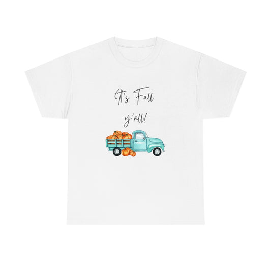 Pumpkins, Trucks and Fall Y'all Heavy Cotton Tee - The Good Life Vibe