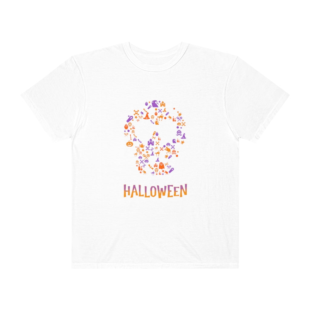 Floral Skull Halloween Comfort Colors T-shirt - The Good Life Vibe